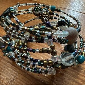 Chic Multicolor Beaded Bracelet, Made in Indonesia